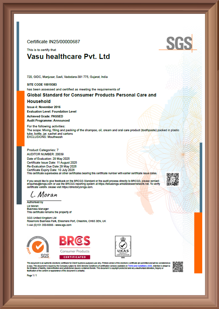 BRCGS Consumer Products