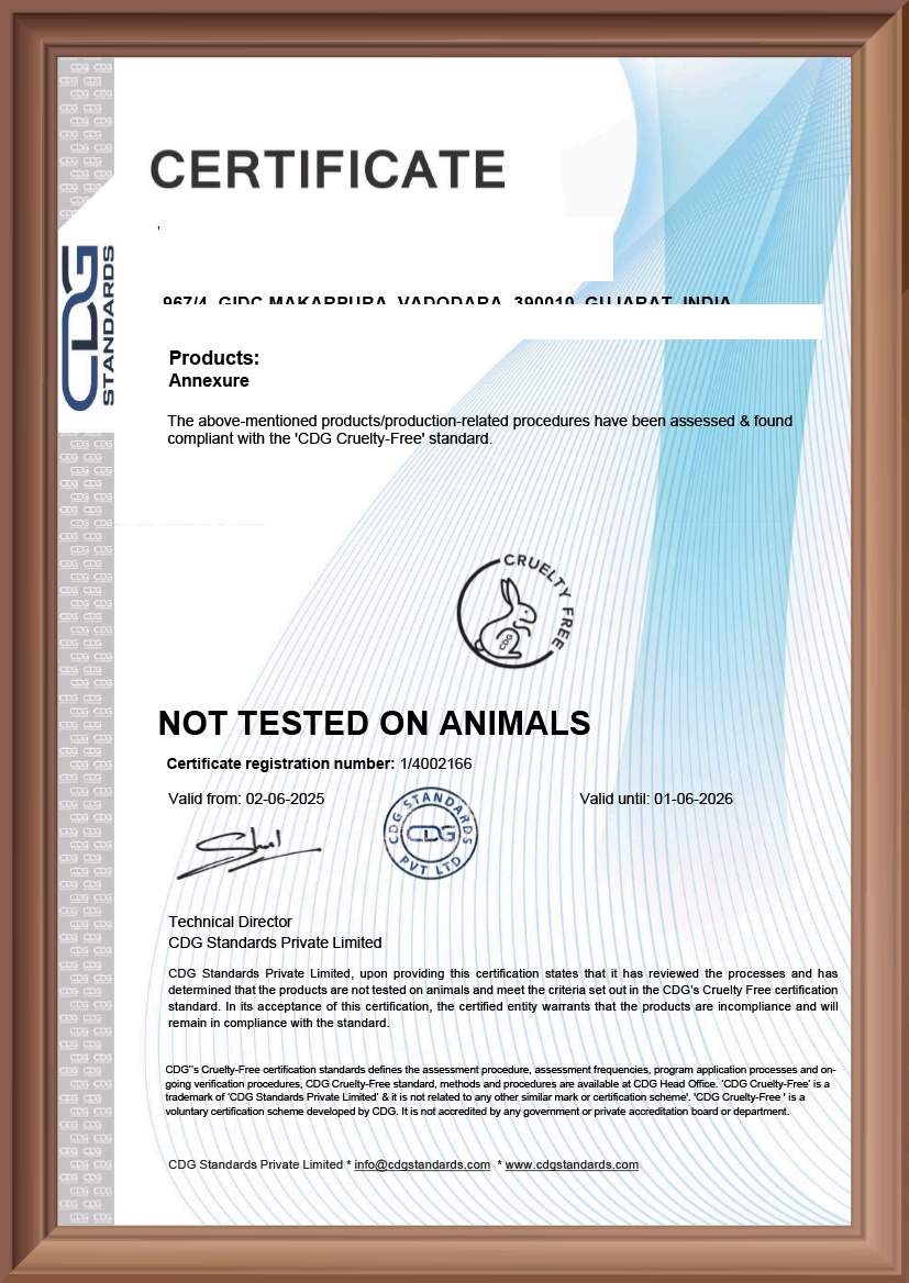Cruelty-Free Certificate