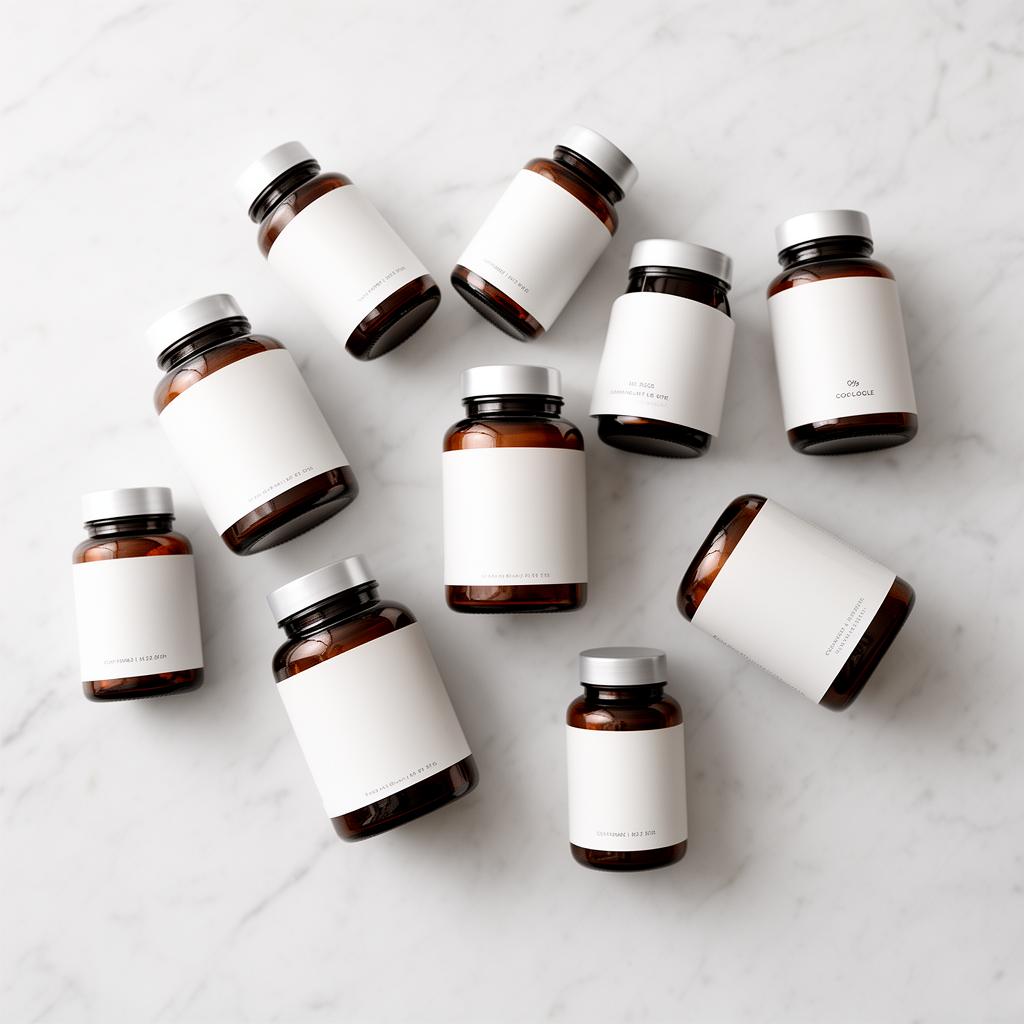 Premium DTC supplement bottles manufactured by Peakfinity Labs