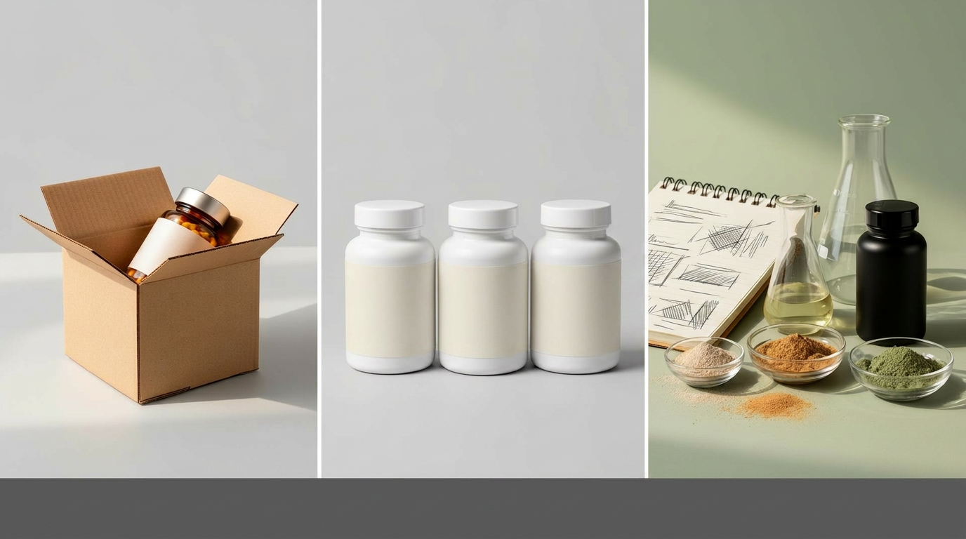 Dropship vs Private Label vs Custom Supplement Manufacturing: What Founders Should Choose and When