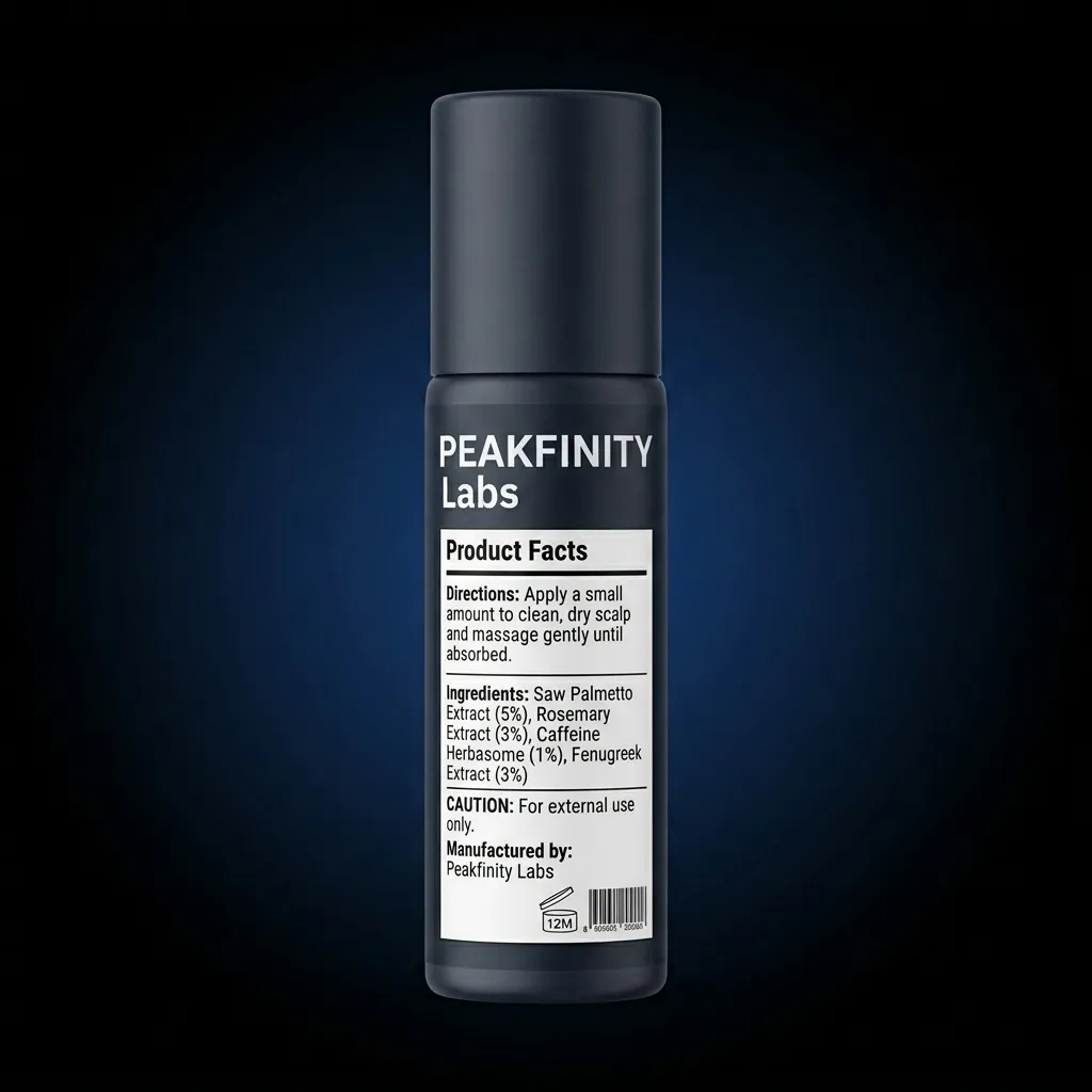 Advanced Hair Density Roll-On Serum — representative back label artwork (Supplement Facts panel)
