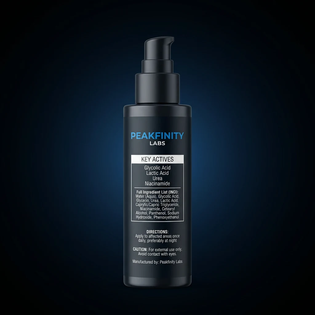 AHA Keratosis Pilaris Smoothing Body Lotion — representative back label artwork (Supplement Facts panel)