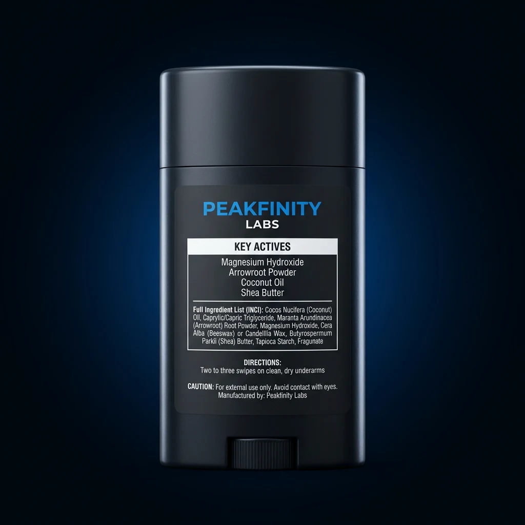 Aluminum-Free Natural Deodorant Stick — representative back label artwork (Supplement Facts panel)