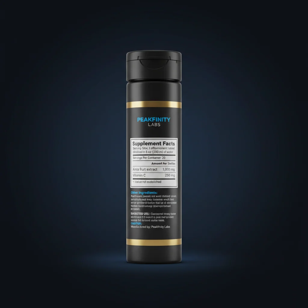 Amla & Vitamin C Effervescent Tablets — back label / ingredients panel