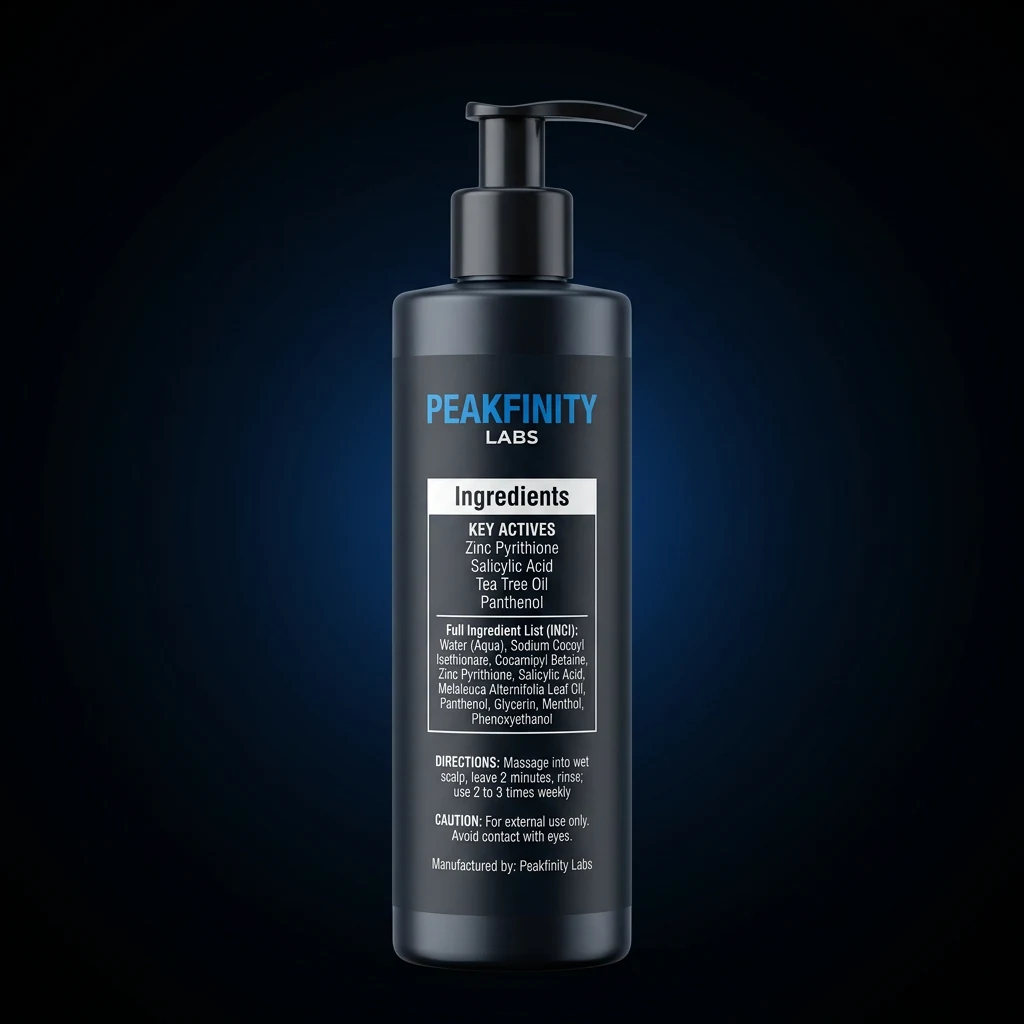 Anti-Dandruff Scalp Shampoo — representative back label artwork (Supplement Facts panel)
