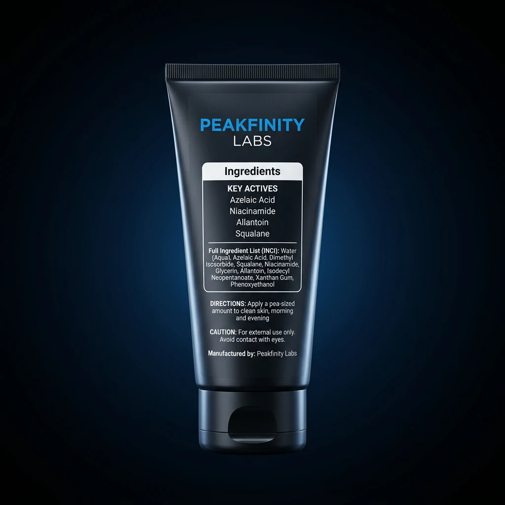 Azelaic Acid 10% Redness Serum — representative back label artwork (Supplement Facts panel)