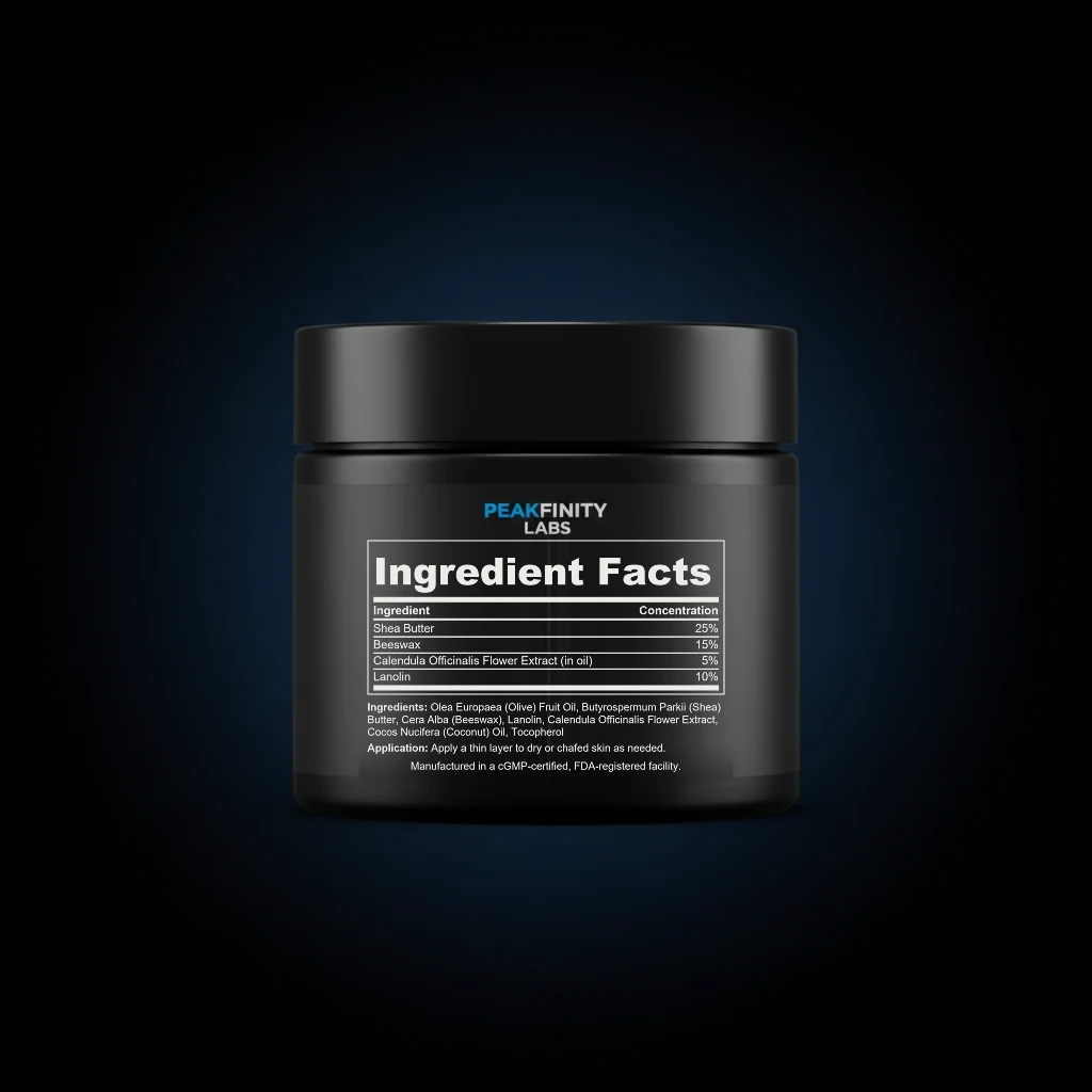 Baby Multipurpose Balm with Calendula back label and ingredient panel