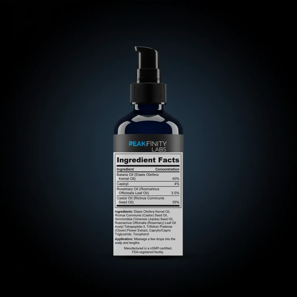 Batana Oil Hair Treatment back label and ingredient panel