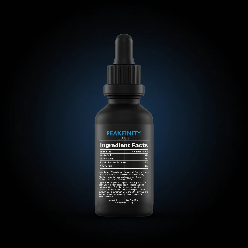 Bikini Line Ingrown Hair Serum back label and ingredient panel
