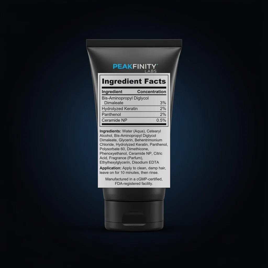 Bond Repair Hair Treatment back label and ingredient panel