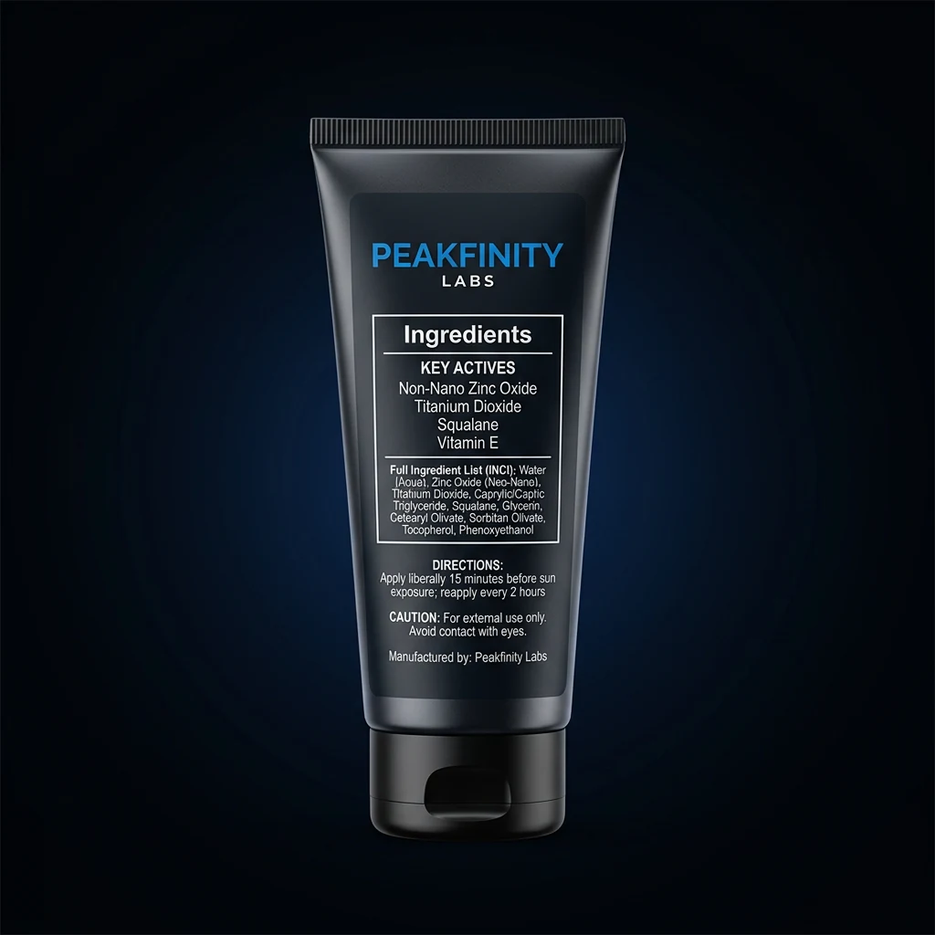 Broad Spectrum Mineral Sunscreen SPF 50 — representative back label artwork (Supplement Facts panel)