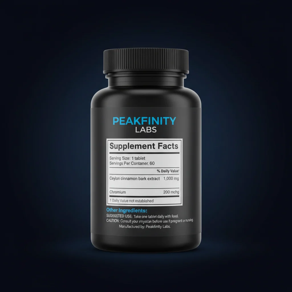 Ceylon Cinnamon 1000mg Tablets — back label / ingredients panel
