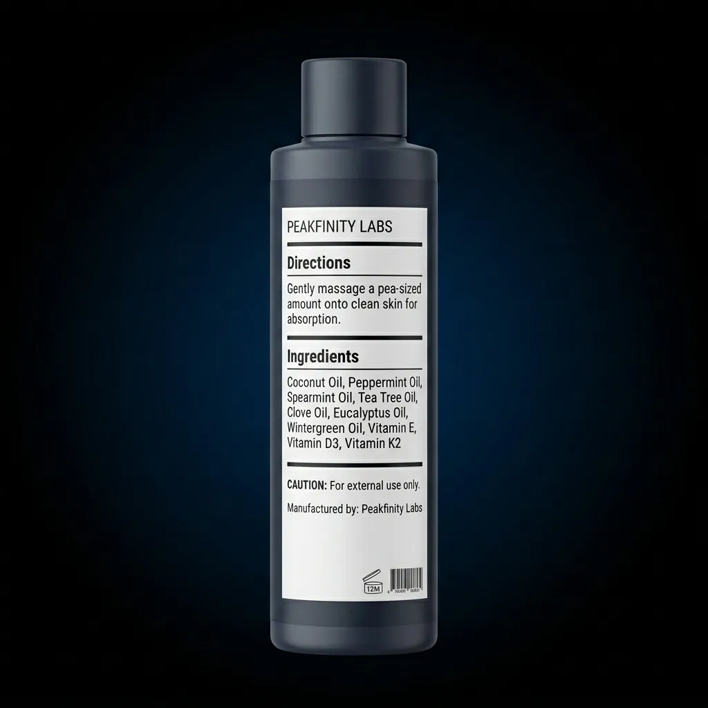 CocoMint Oil Pulling Mouthwash — representative back label artwork (Supplement Facts panel)