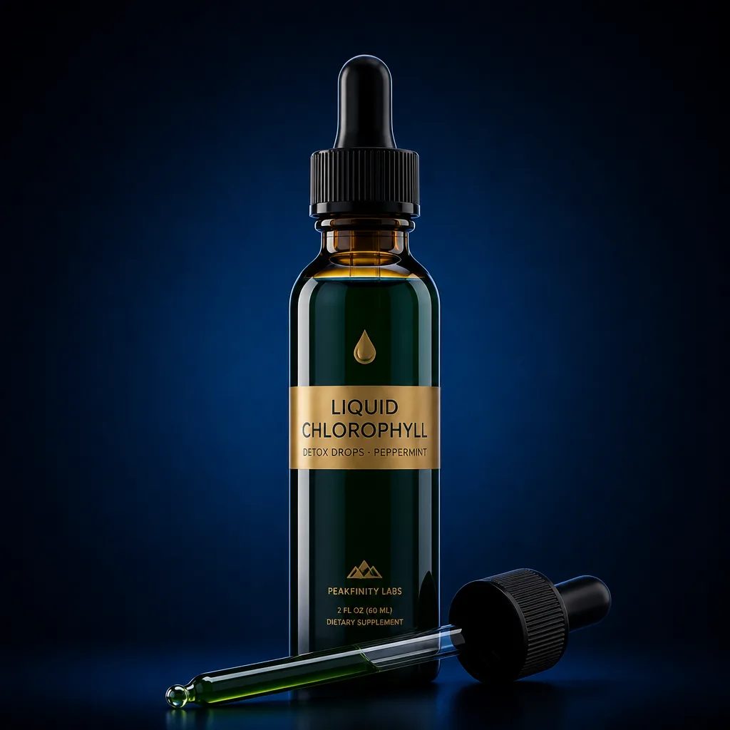 Concentrated Liquid Chlorophyll Detox Drops with Peppermint