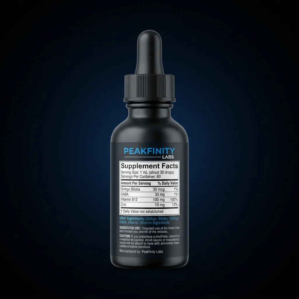 Ear Wellness Drops — representative back label artwork (Supplement Facts panel)