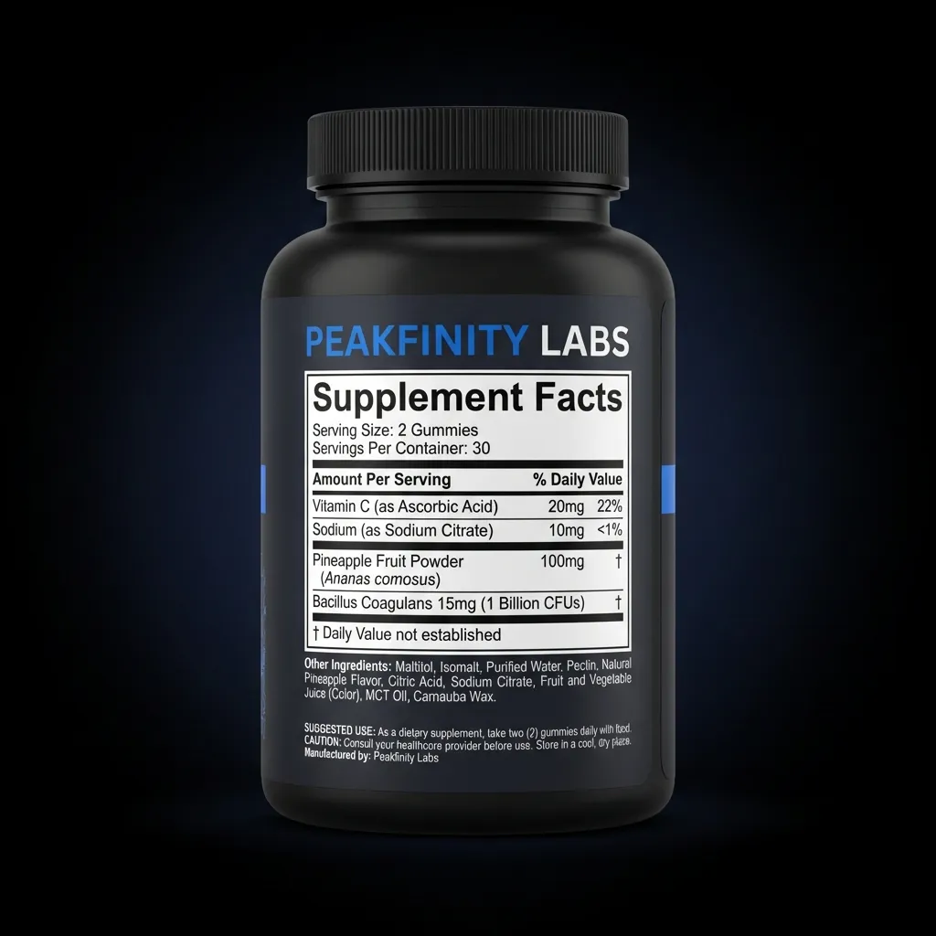 Feminine Balance Gummies — back label / supplement facts