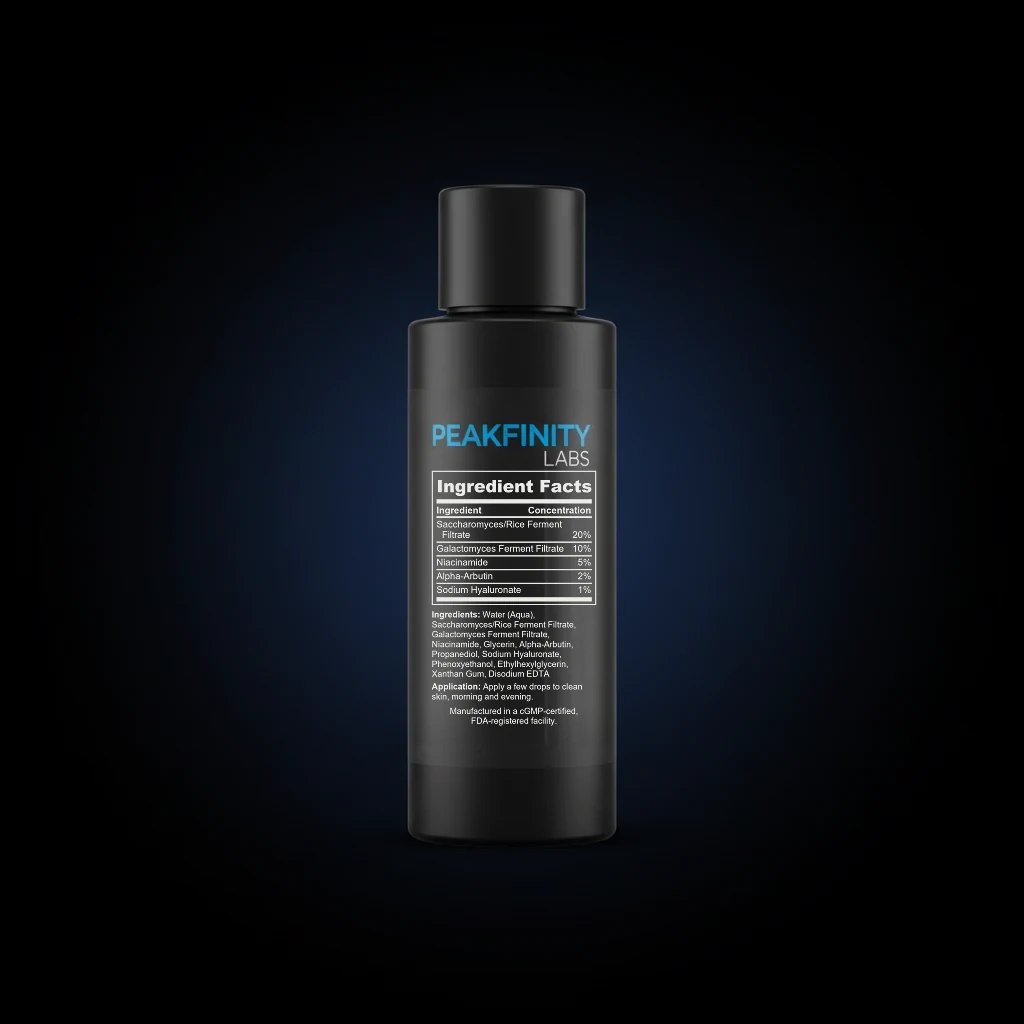 Glass Skin Glow Essence with Rice Ferment & Hyaluronic Acid back label and ingredient panel