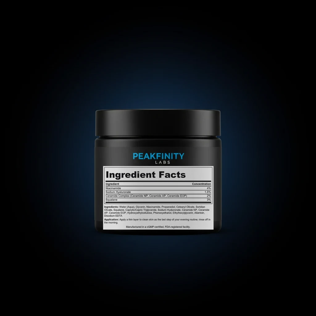 Glass Skin Hydrogel Overnight Mask back label and ingredient panel