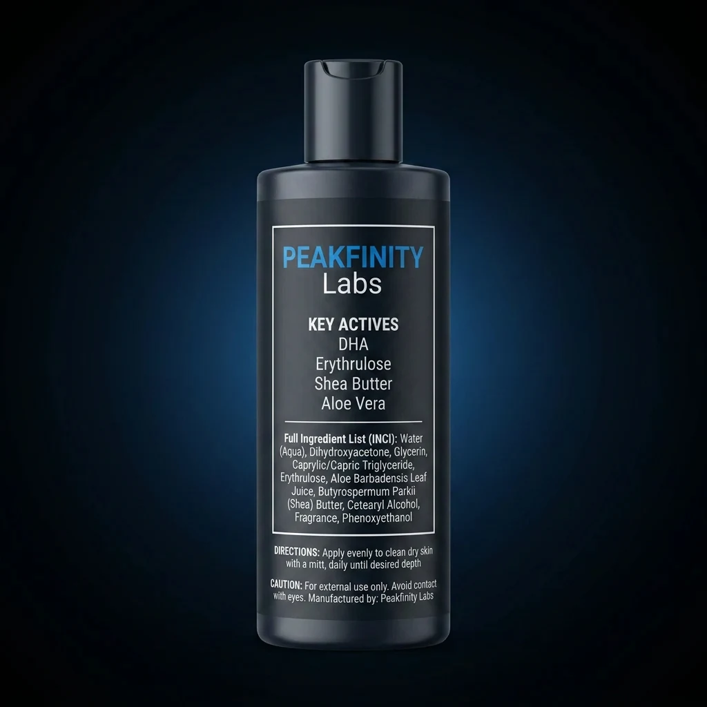 Gradual Self-Tanning Body Lotion — representative back label artwork (Supplement Facts panel)