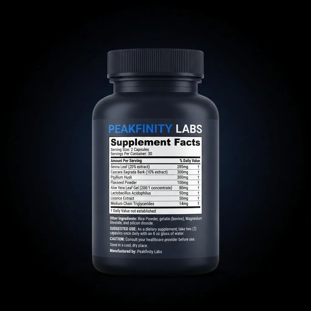 15-Day Gut Cleanse Capsules — back label / supplement facts