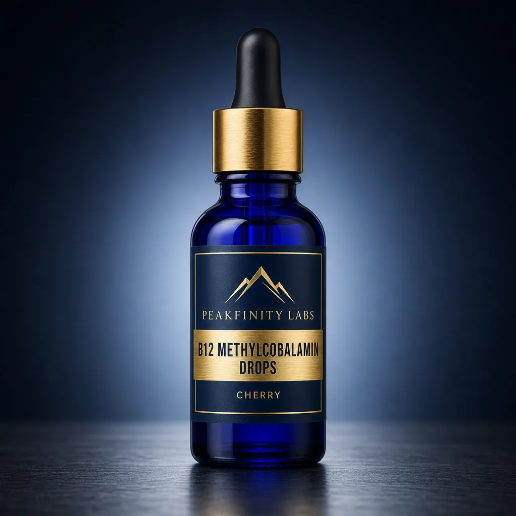 High-Potency Methylcobalamin B12 Liquid Drops - Natural Cherry