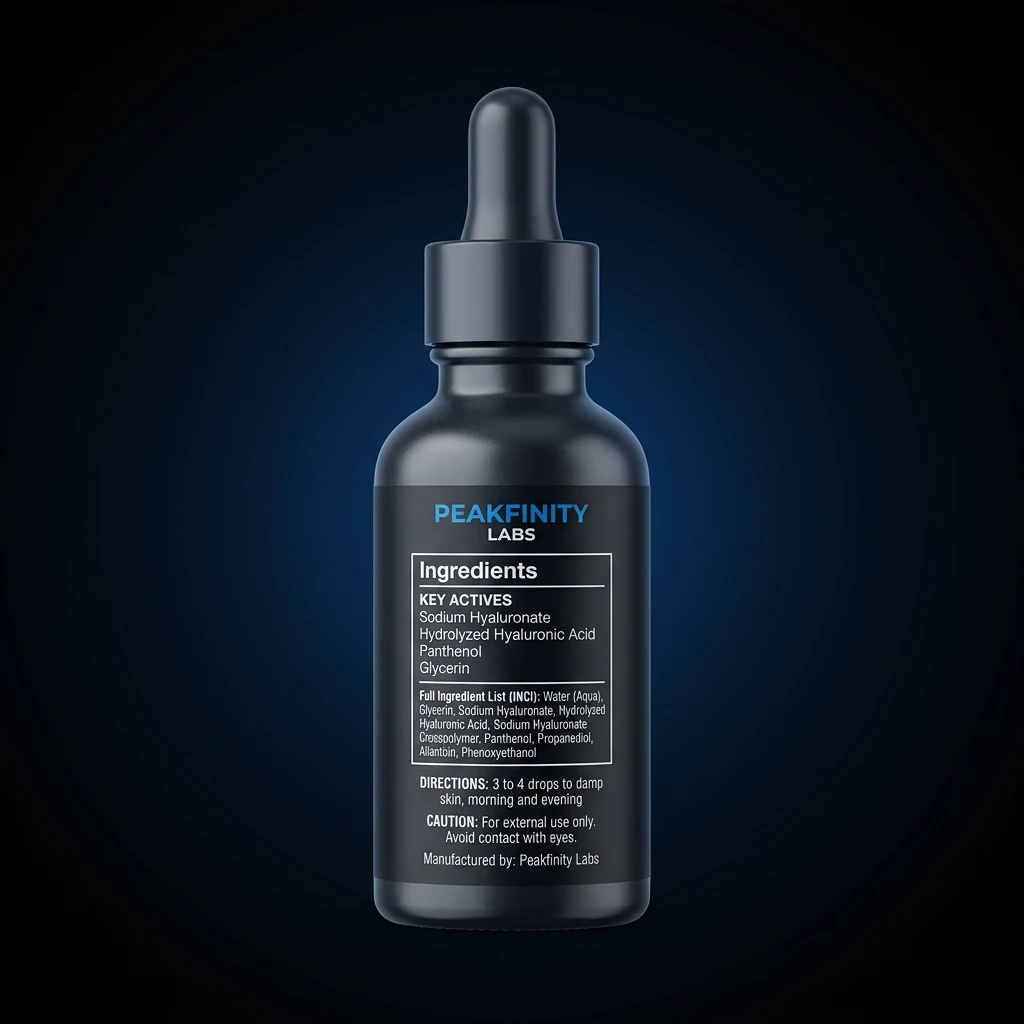 Hyaluronic Acid 2% + B5 Hydrating Serum — representative back label artwork (Supplement Facts panel)