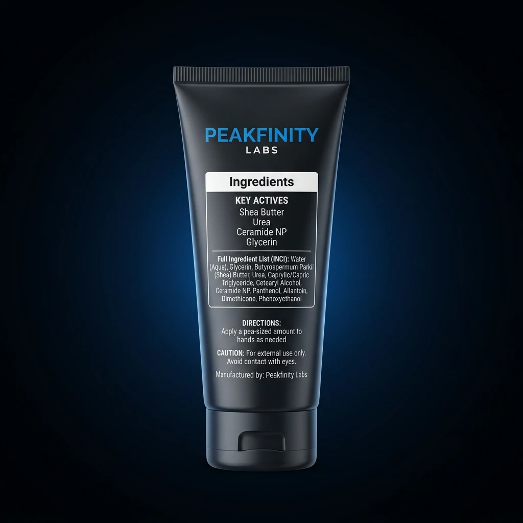 Intensive Repair Hand Cream — representative back label artwork (Supplement Facts panel)
