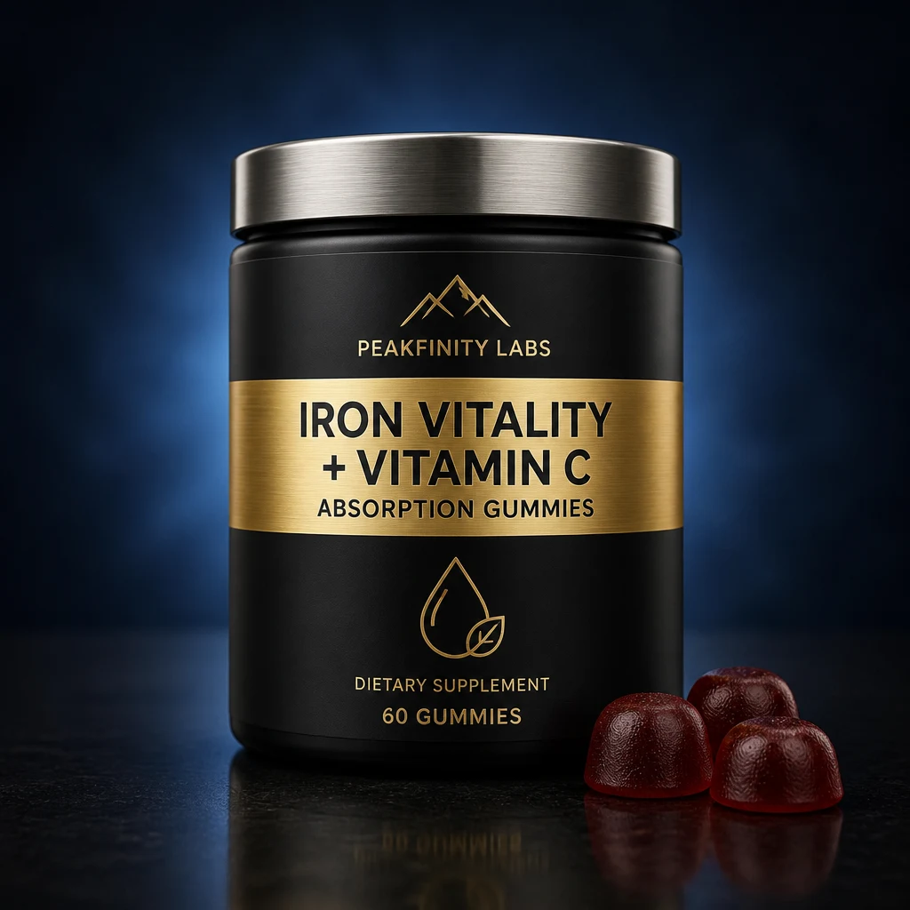 Iron Vitality Gummies with Vitamin C for Enhanced Absorption