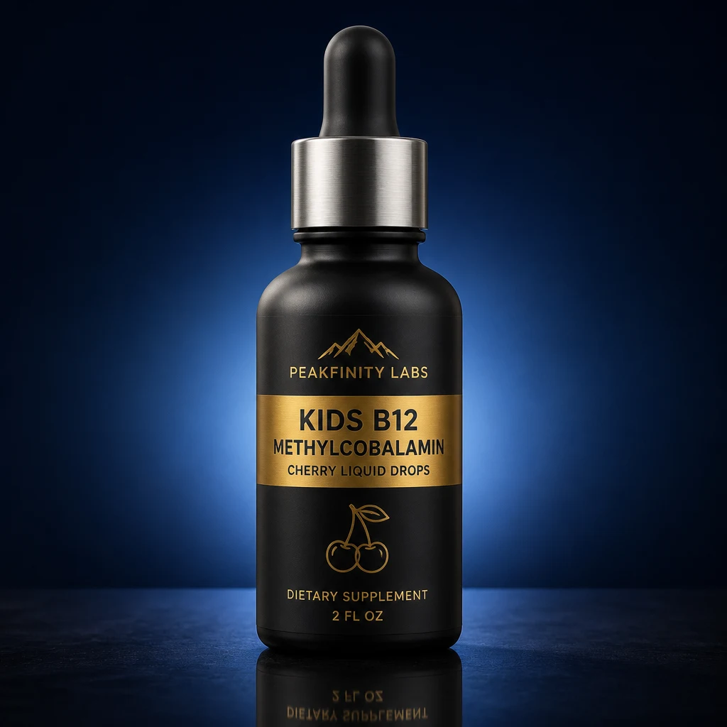 Kids High-Absorption Vitamin B12 Methylcobalamin Drops (Cherry)