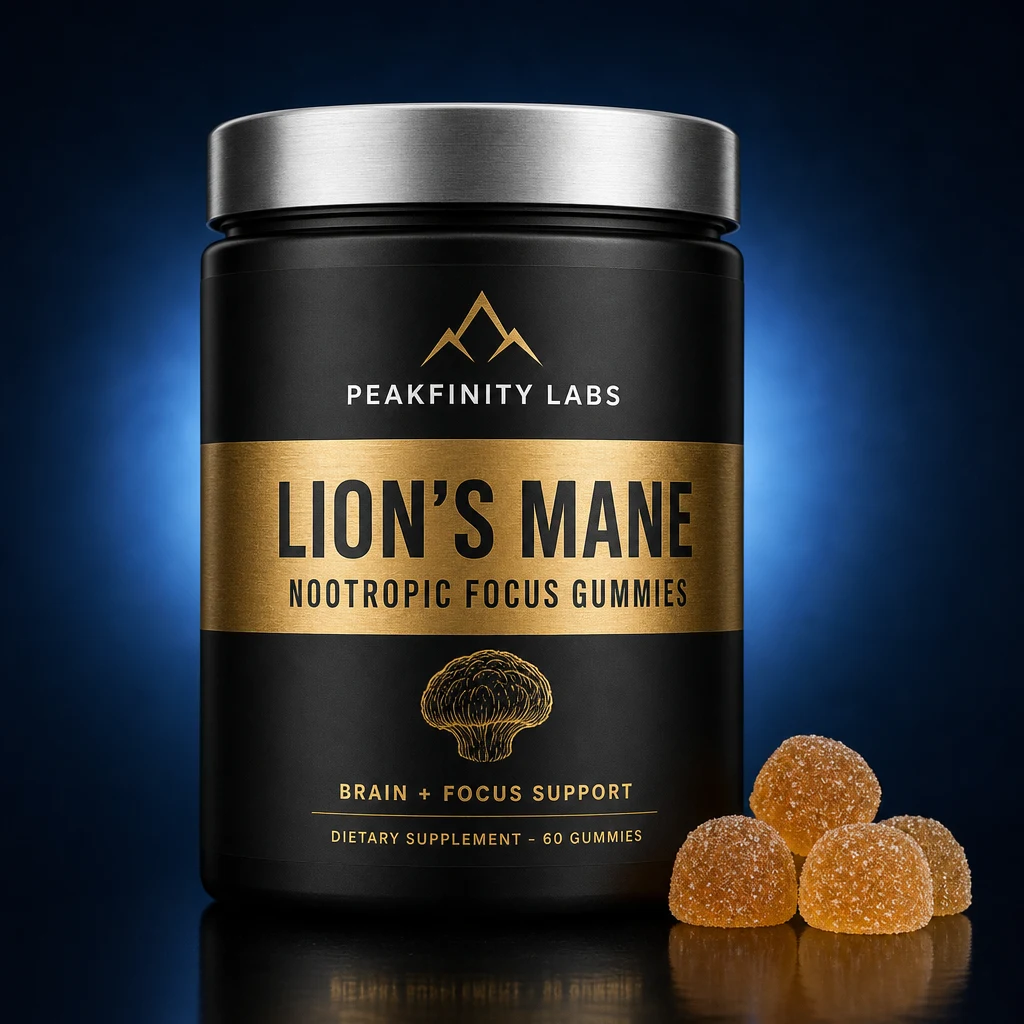 Lion's Mane Nootropic Support Gummies for Focus & Mood