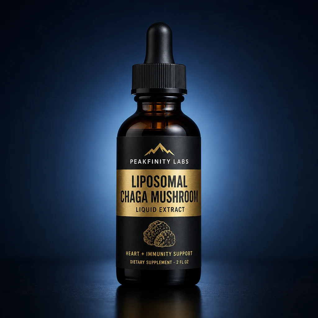 Liposomal Chaga Mushroom 10:1 Extract Liquid for Heart & Immunity