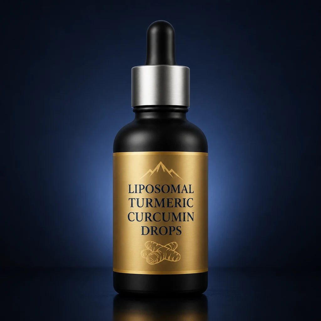 Liposomal Vegan Turmeric Curcumin Drops with Fulvic Acid & Piperine