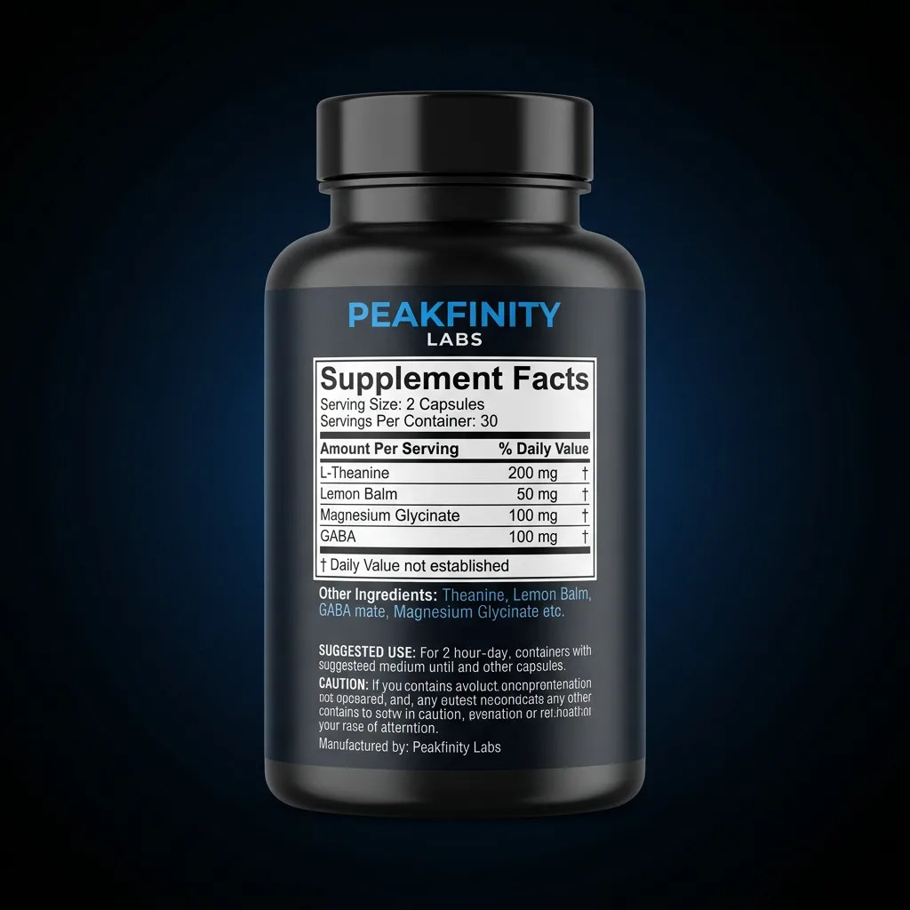 Melatonin-Free Sleep Capsules — representative back label artwork (Supplement Facts panel)