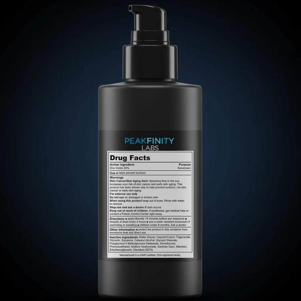 Men's Daily Moisturizer with SPF 30 back label and ingredient panel