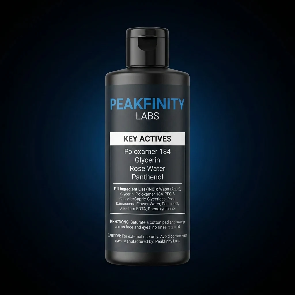 Micellar Water Makeup Remover — representative back label artwork (Supplement Facts panel)