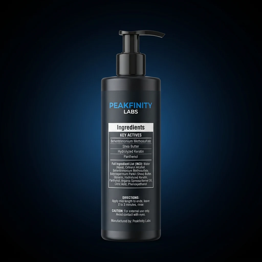 Moisture Restore Daily Conditioner — representative back label artwork (Supplement Facts panel)