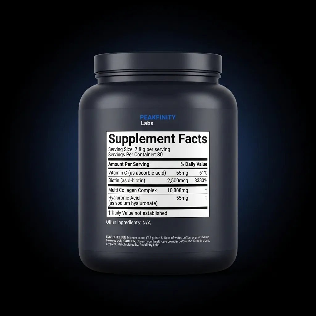 Multi Collagen Peptides Powder — back label / supplement facts