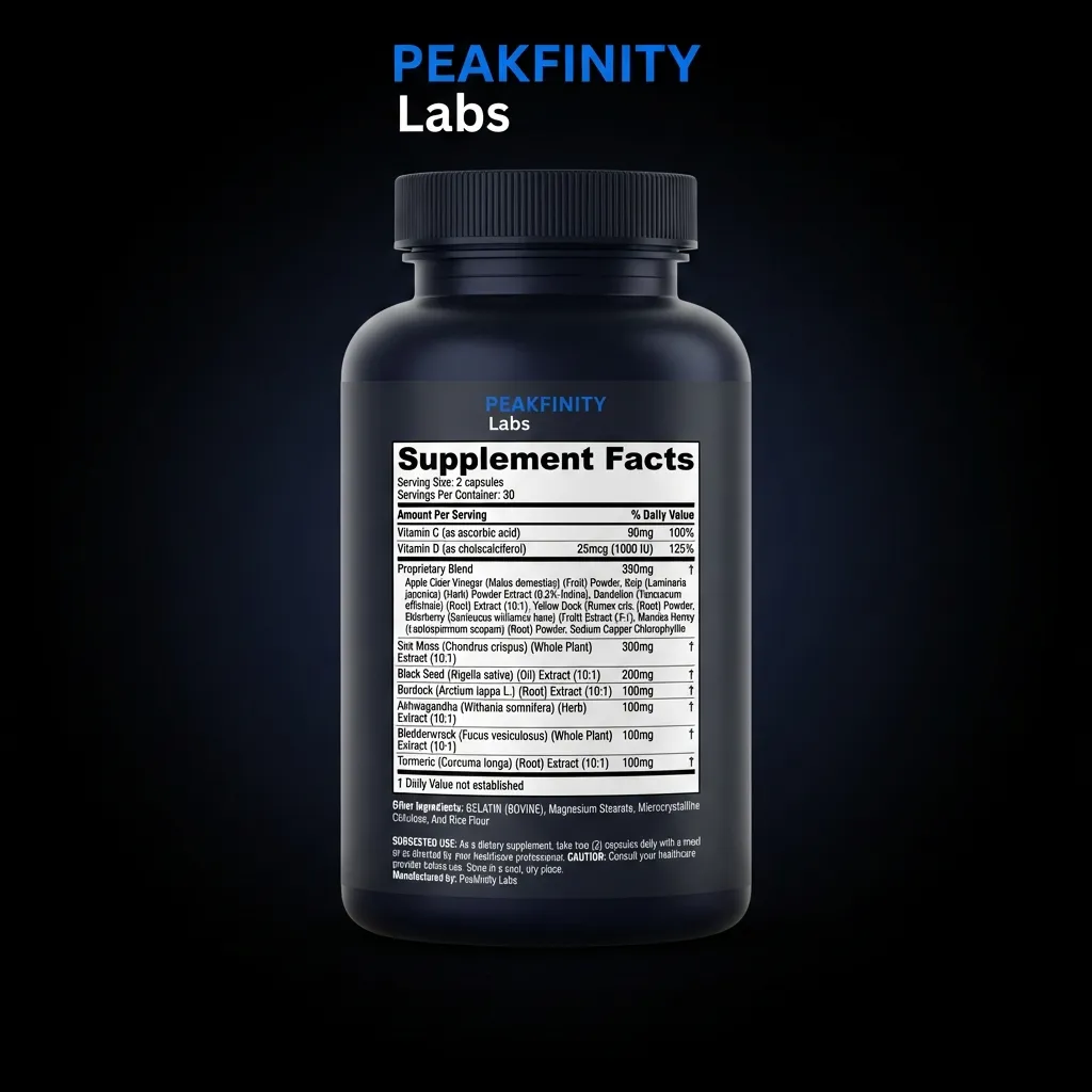 Multi-Mineral Herbal Support Capsules — back label / supplement facts