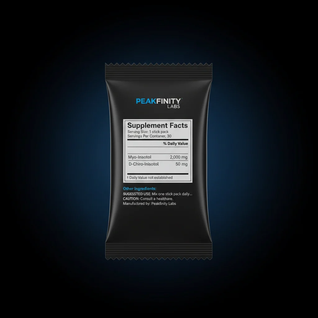 Myo-Inositol & D-Chiro Inositol Sachets — back label / ingredients panel
