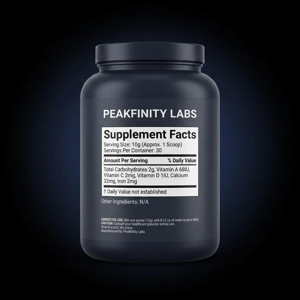 Natural Colon Cleanse Powder — back label / supplement facts