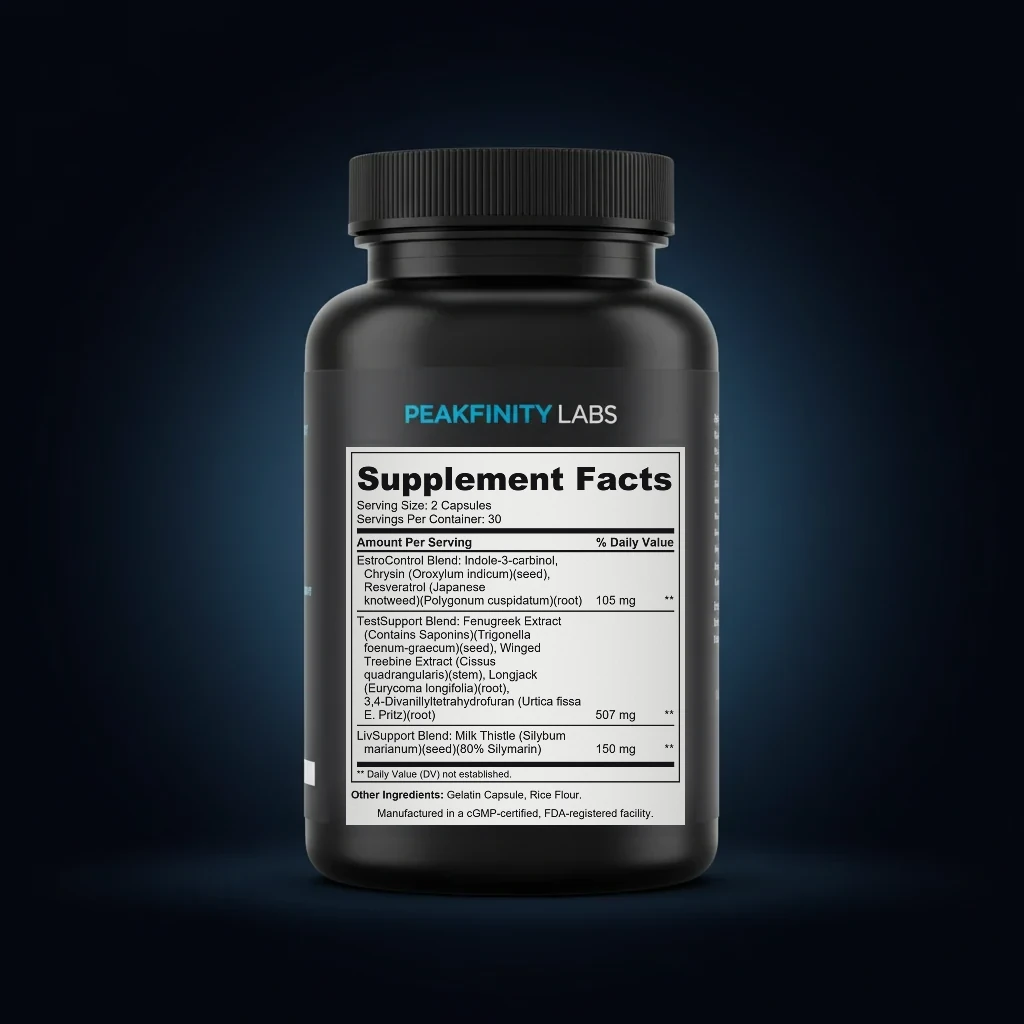 Natural PCT back label and ingredient panel