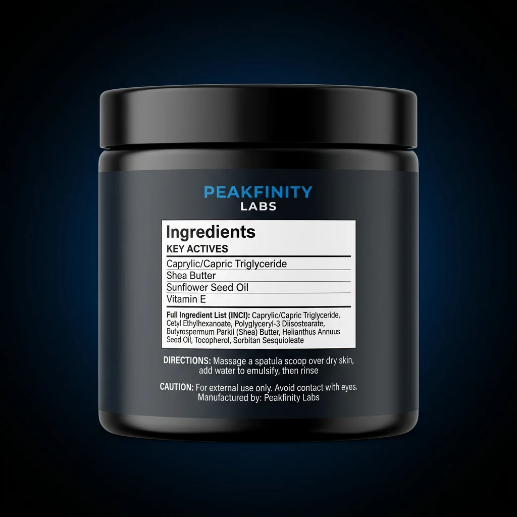 Oil-Based Cleansing Balm — representative back label artwork (Supplement Facts panel)