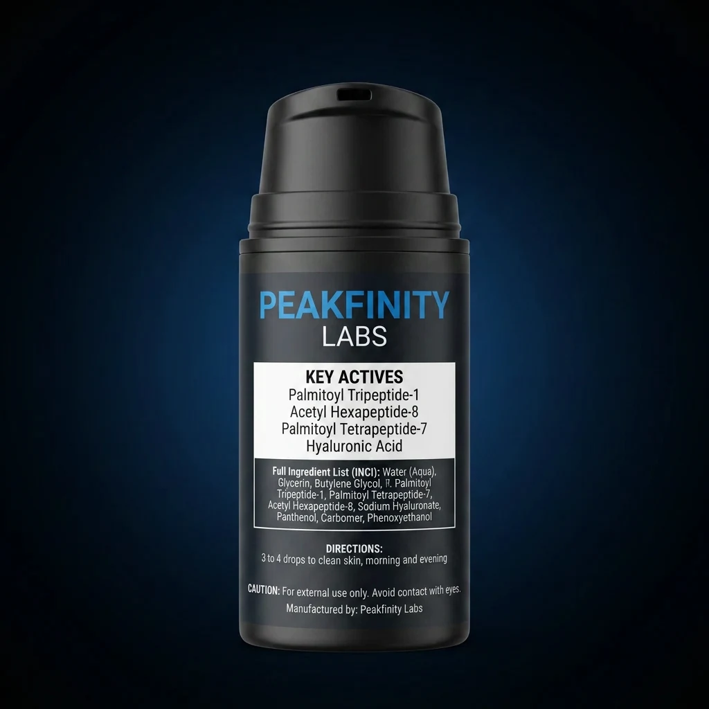 Peptide Complex Anti-Aging Serum — representative back label artwork (Supplement Facts panel)