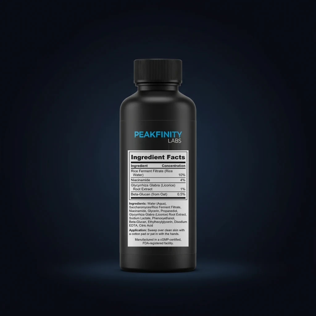 Rice Water Hydrating Toner back label and ingredient panel