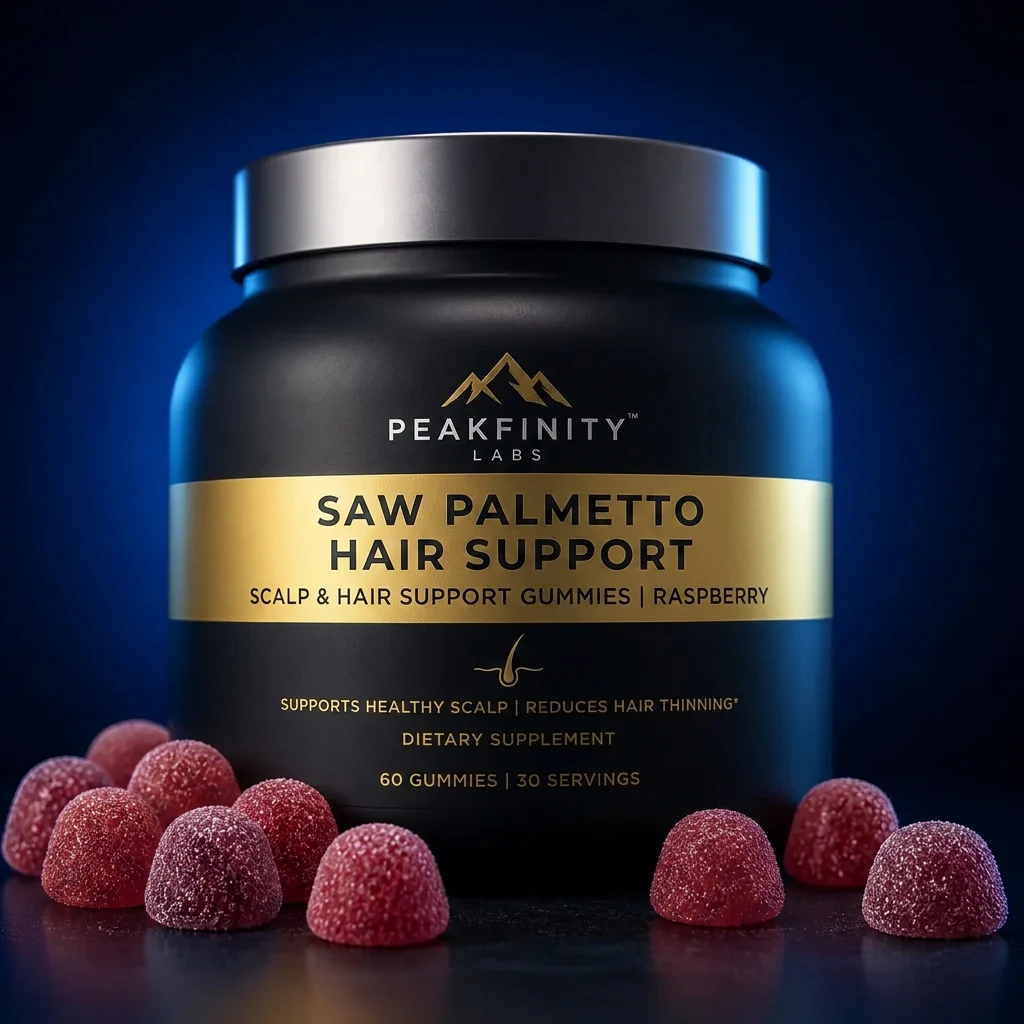 Saw Palmetto Scalp & Hair Support Gummies in Raspberry