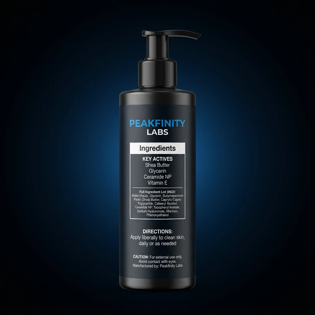 Shea Butter Daily Body Lotion — representative back label artwork (Supplement Facts panel)