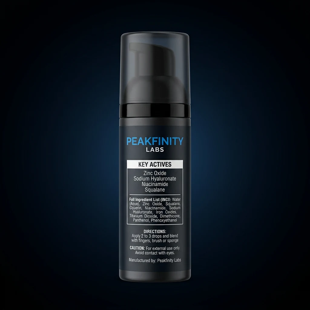 Skin Tint Serum Foundation with SPF 20 — representative back label artwork (Supplement Facts panel)