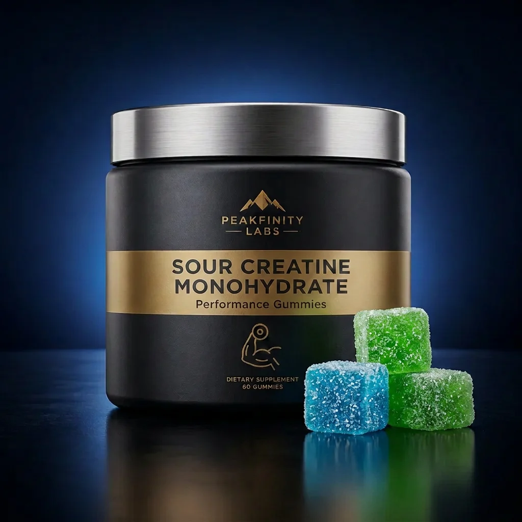 Sour Coated Sugar-Free Creatine Monohydrate Performance Gummies