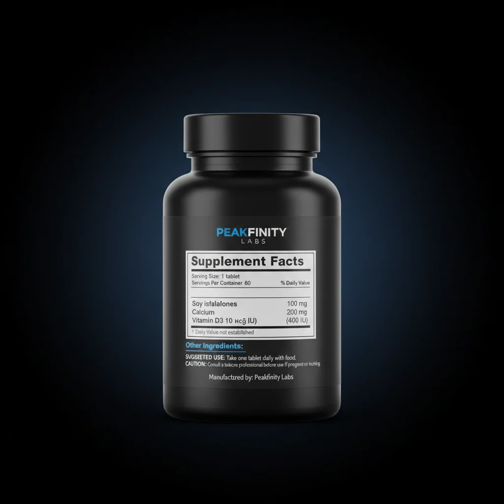 Soy Isoflavone Menopause Tablets — back label / ingredients panel