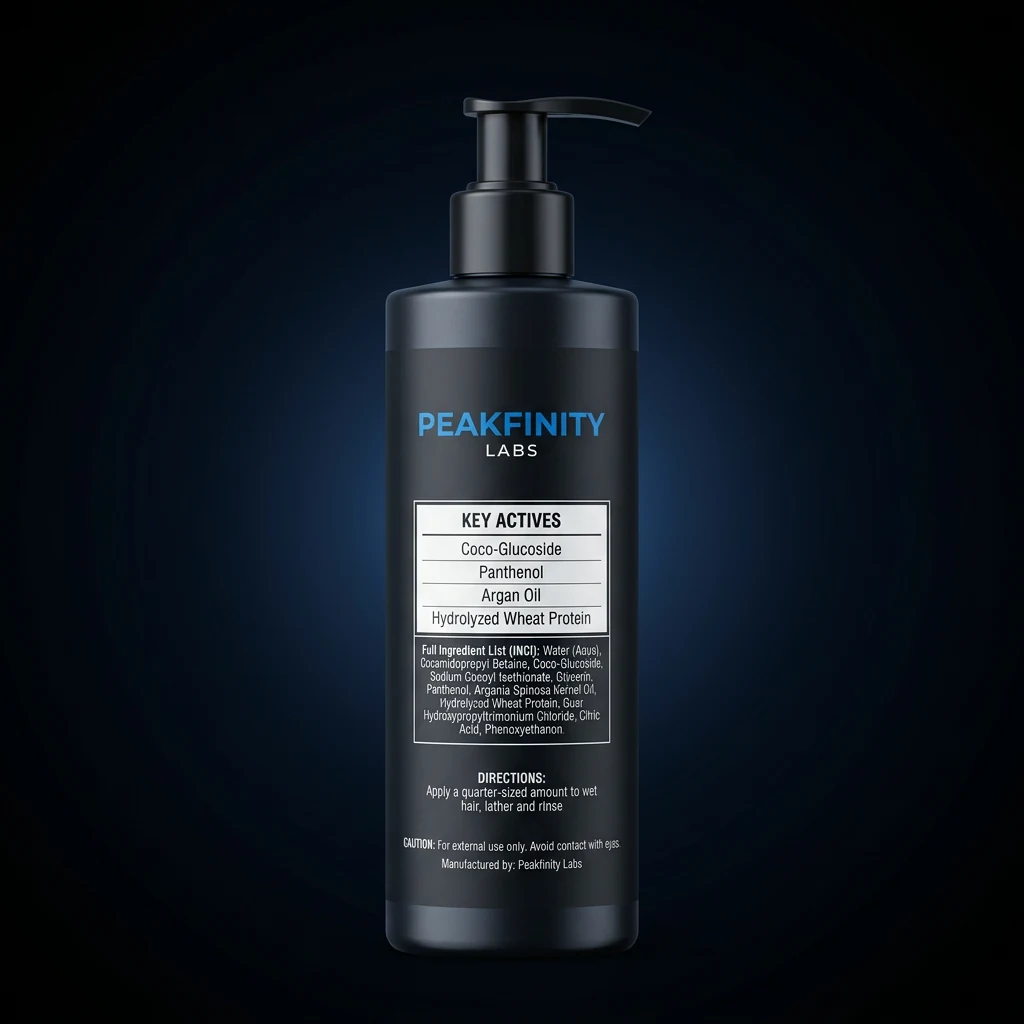 Sulfate-Free Daily Hydrating Shampoo — representative back label artwork (Supplement Facts panel)